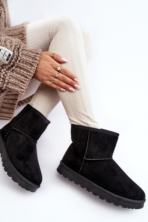 bottes de neige en daim réchauffées en noir Nanga bottes de neige en daim réchauffées en noir Nanga