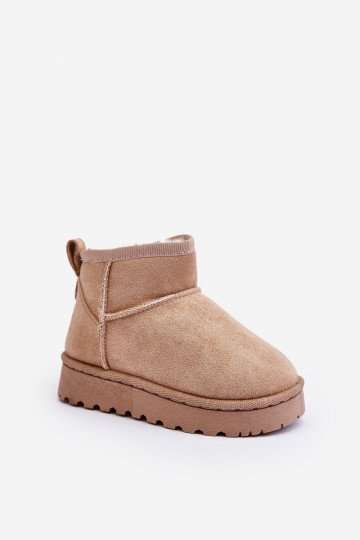 Kindersnowboots Laarzen verwarmd beige Nallita