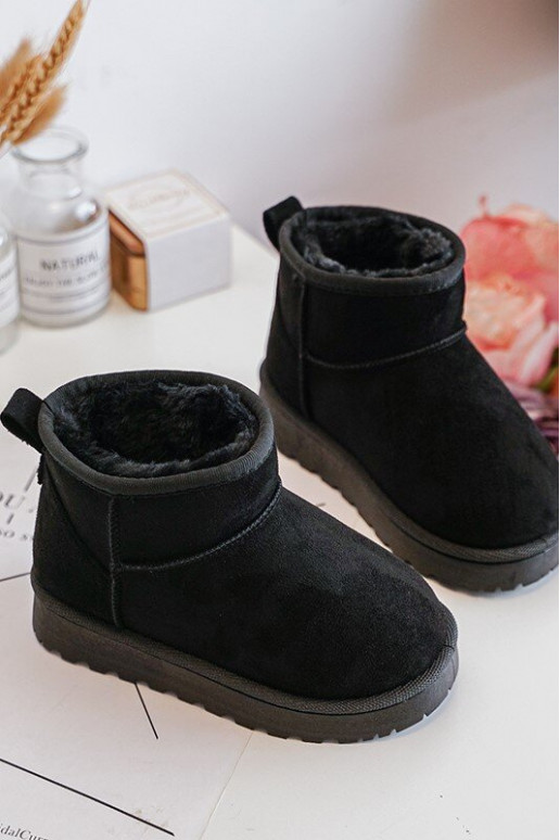 Bottes de neige pour enfants Bottes réchauffées de couleur noire Nallita