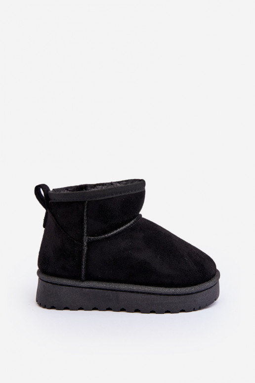 Bottes de neige pour enfants Bottes réchauffées de couleur noire Nallita