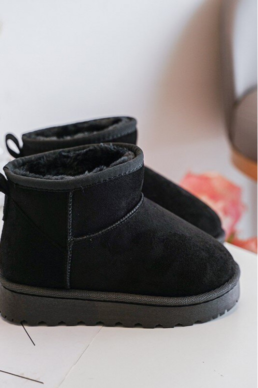 Bottes de neige pour enfants Bottes réchauffées de couleur noire Nallita