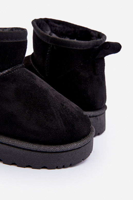 Bottes de neige pour enfants Bottes réchauffées de couleur noire Nallita