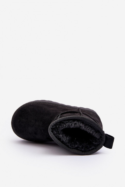 Bottes de neige pour enfants Bottes réchauffées de couleur noire Nallita