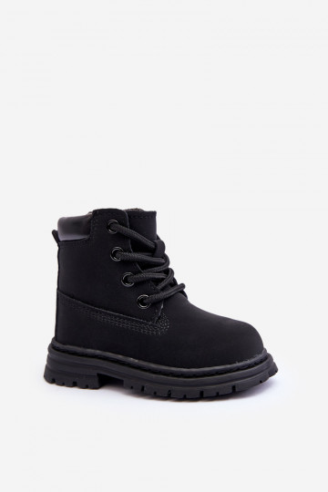 Bottes pour enfants avec fermetures éclair de couleur noire Bansi