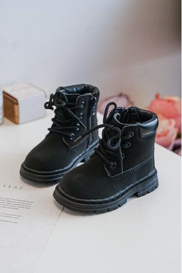 Bottes pour enfants avec fermetures éclair de couleur noire Bansi 2