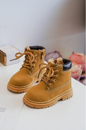 Kinderstiefel mit Reißverschlüssen in brauner Farbe Bansi 2