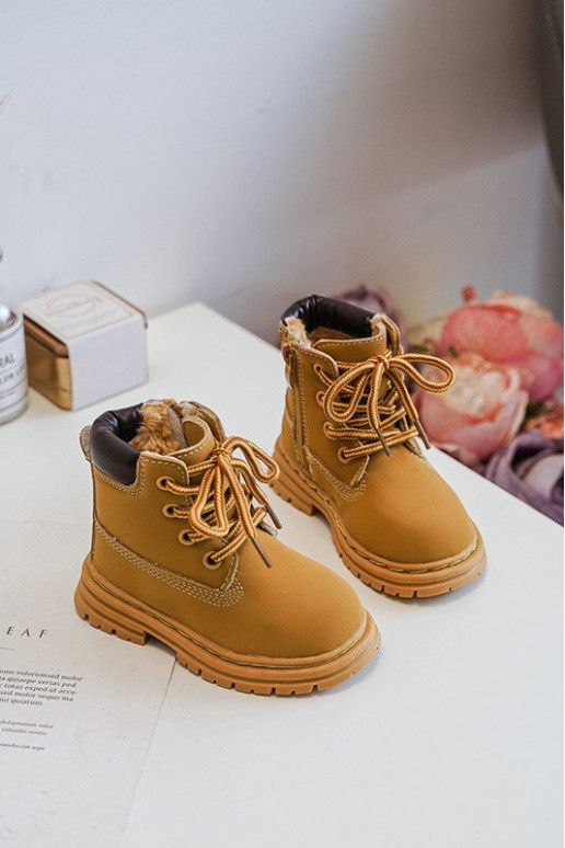 Kinderstiefel mit Reißverschlüssen in brauner Farbe Bansi