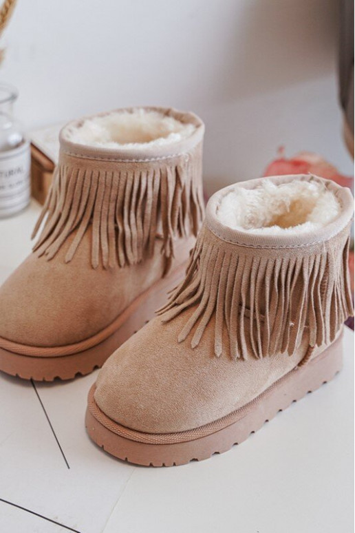 Bottes de neige réchauffées Enfants i Frędzlami beige Nimia