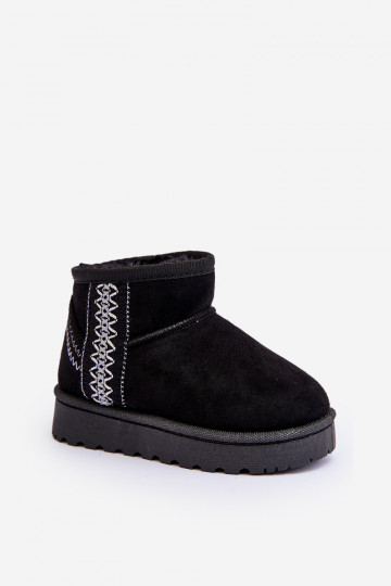 bottes de neige Bottes pour enfants réchauffées couleur noire Leonora