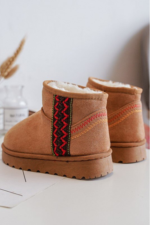 snowboots Kinderlaarzen verwarmde bruine kleur Leonora snowboots Kinderlaarzen verwarmde bruine kleur Leonora