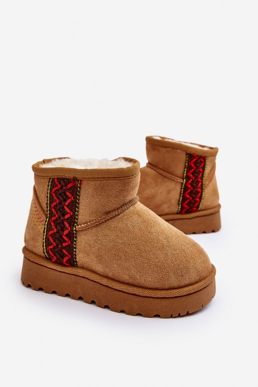 snowboots Kinderlaarzen verwarmde bruine kleur Leonora snowboots Kinderlaarzen verwarmde bruine kleur Leonora