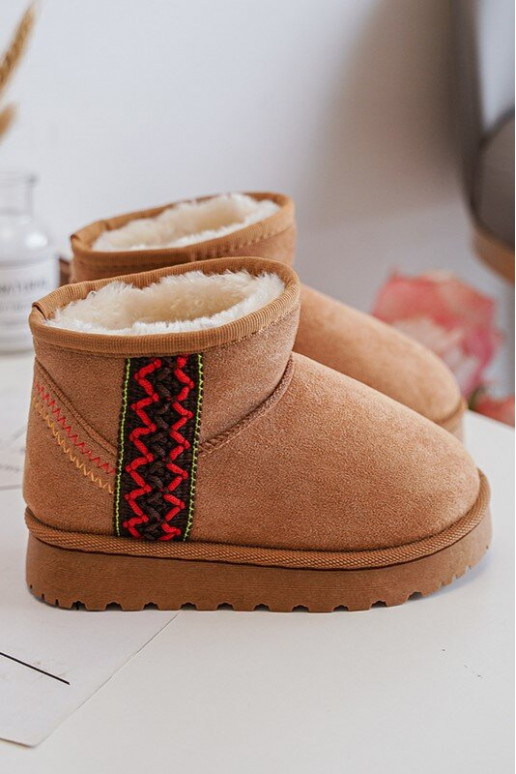 Schneestiefel Kinderstiefel erwärmte braune Farbe Leonora