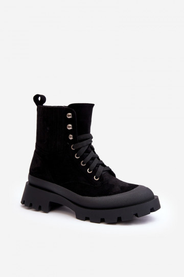 Bottines à lacets en Gordts noir