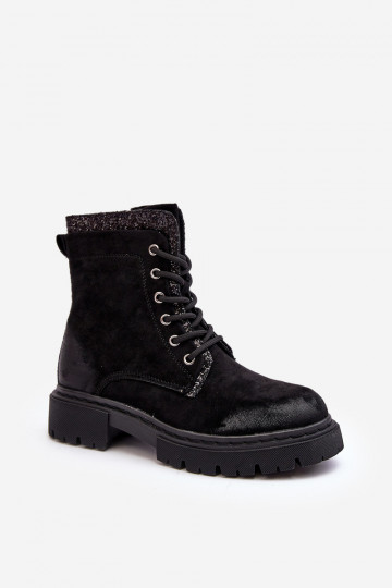 Bottines décorées avec fermetures éclair de couleur noire Santelia