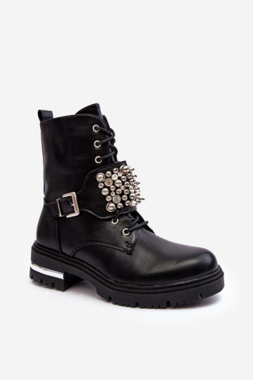bottes chauffantes Décorées couleur noir Lennen