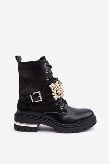 bottes chauffantes Bottes Bottes Décorées couleur noire Venizi 2