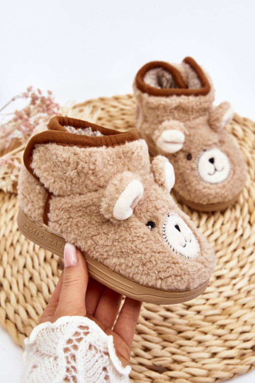 Kinderslofjes warm beige Eberra