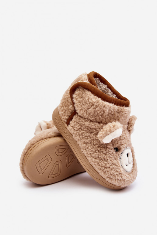 Kinderslofjes warm beige Eberra