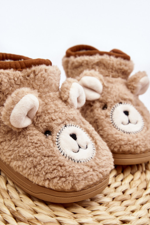 Kinderslofjes warm beige Eberra
