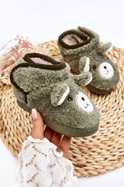 Chaussons enfant couleur verte Eberra