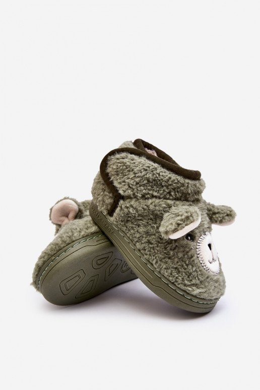 Chaussons enfant couleur verte Eberra