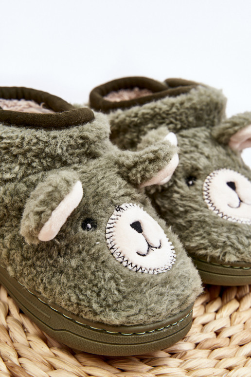 Kinderhausschuhe in grüner Farbe von Eberra Kinderhausschuhe in grüner Farbe von Eberra