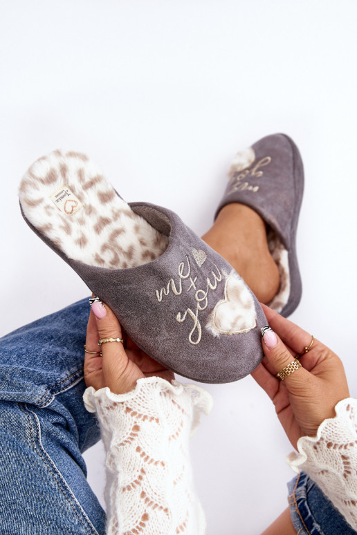 avec brillance Chaussons gris Geraja