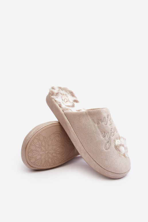 avec brillance Chaussons beige Geraja