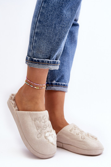 avec brillance Chaussons beige Geraja 2