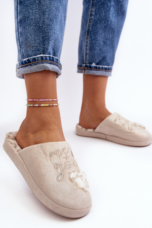 avec brillance Chaussons beige Geraja avec brillance Chaussons beige Geraja