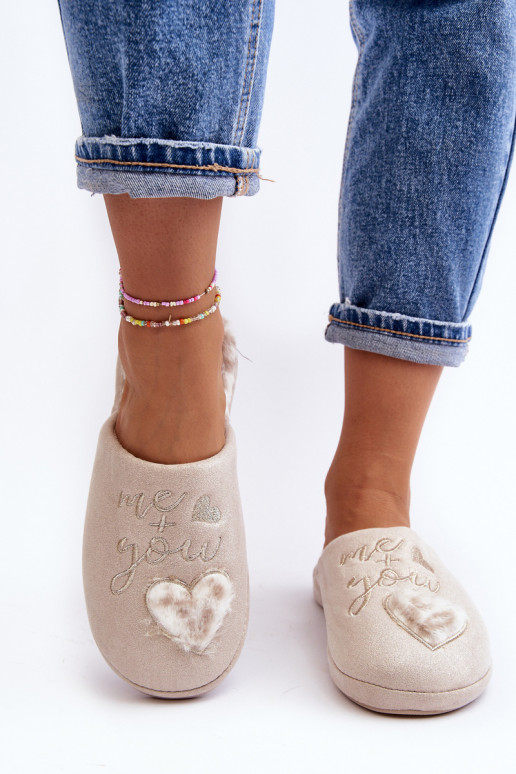 avec brillance Chaussons beige Geraja