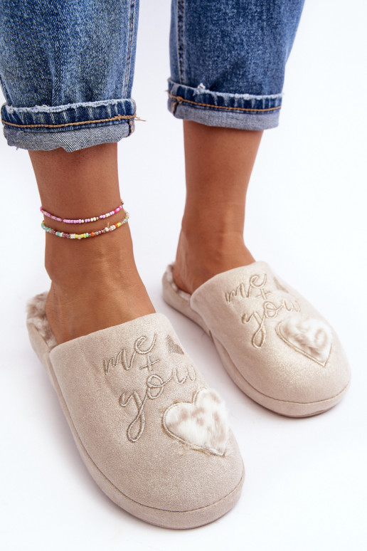 met glans Pantoffels beige Geraja met glans Pantoffels beige Geraja