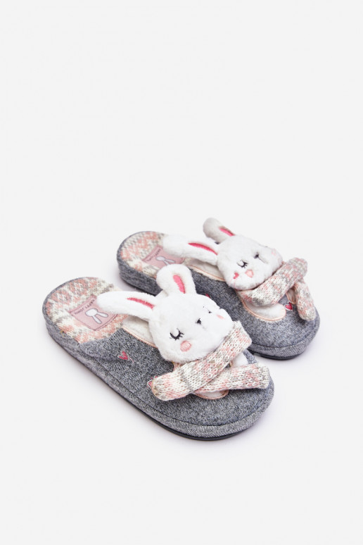 Chaussons enfant à semelle massive de couleur gris Dasca