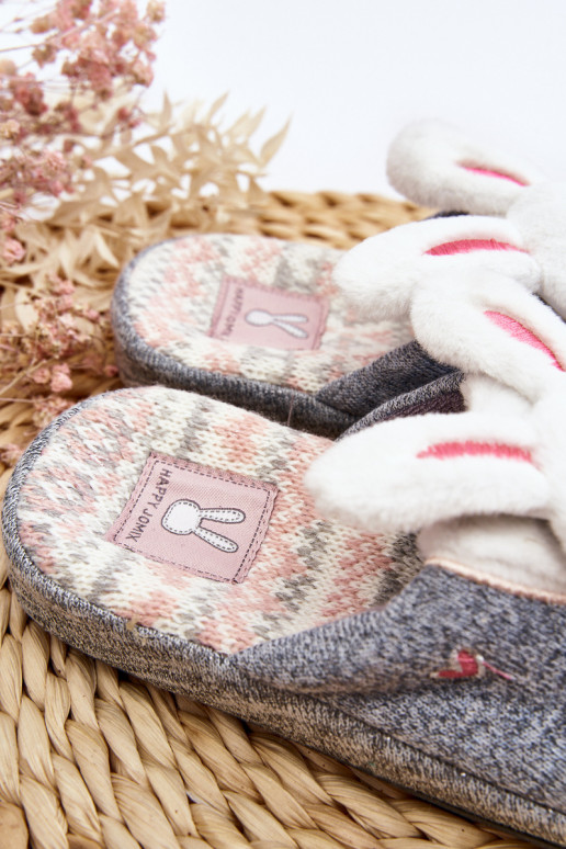 Chaussons enfant à semelle massive de couleur gris Dasca