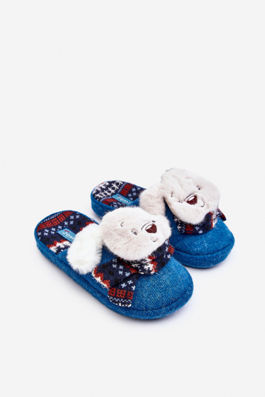 Chaussons enfants couleur bleu Dasca