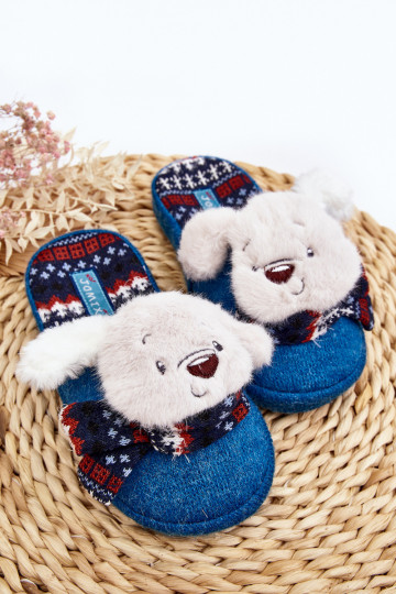 Chaussons enfants couleur bleu Dasca 2