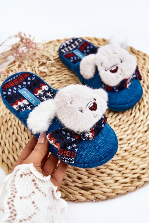 Chaussons enfants couleur bleu Dasca