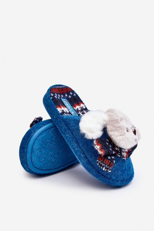 Chaussons enfants couleur bleu Dasca Chaussons enfants couleur bleu Dasca