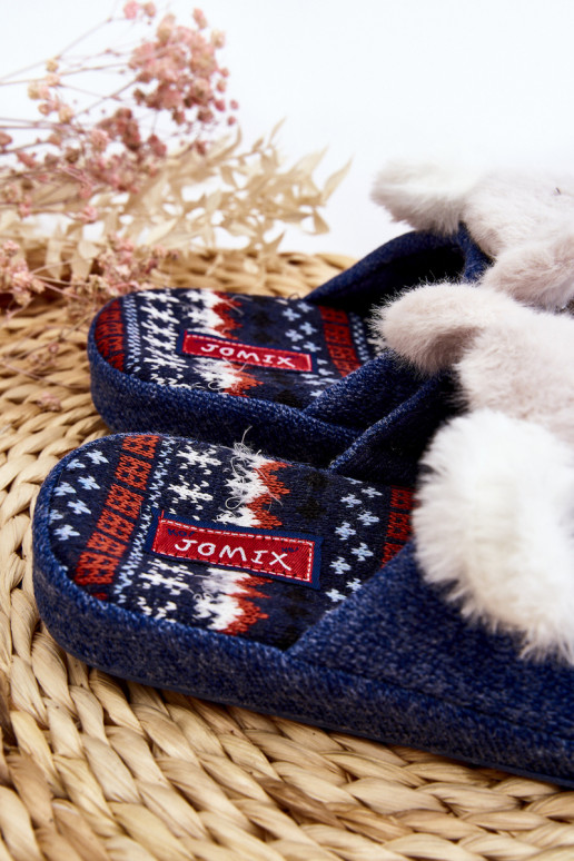 Chaussons enfant couleur bleu foncé Dasca