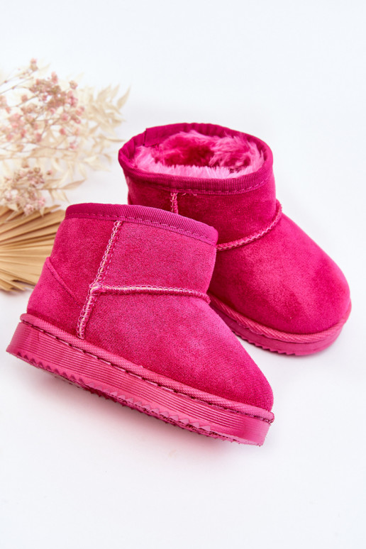 Bottes d'hiver chaudes pour enfants de couleur rose Gooby