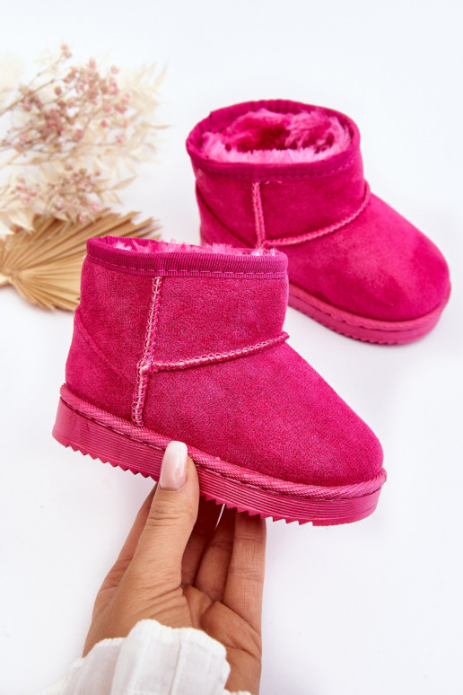 Bottes d'hiver chaudes pour enfants de couleur rose Gooby