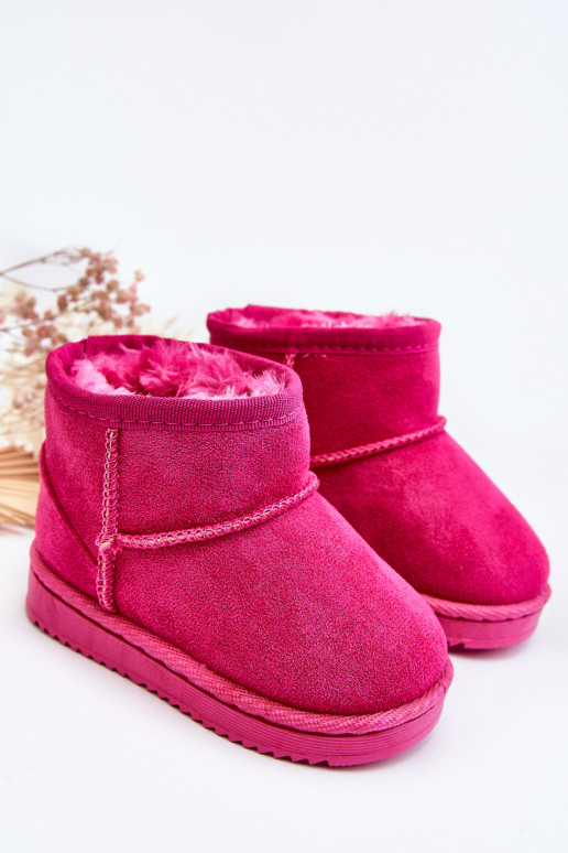 Bottes d'hiver chaudes pour enfants de couleur rose Gooby
