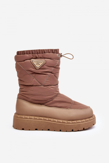 bottes de neige à semelle massive beige Lureta 2
