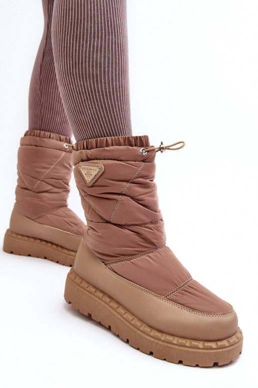 bottes de neige à semelle massive beige Lureta