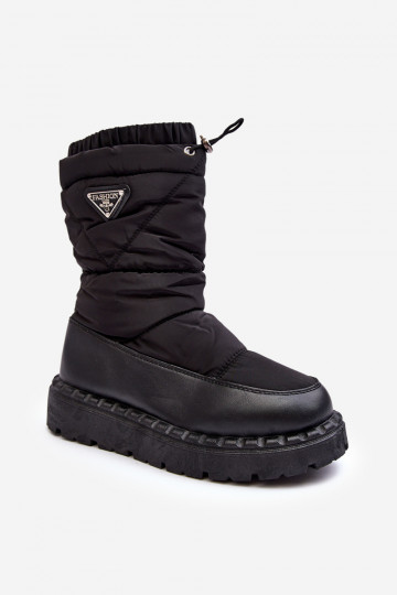 bottes de neige à semelle massive de couleur noire Lureta