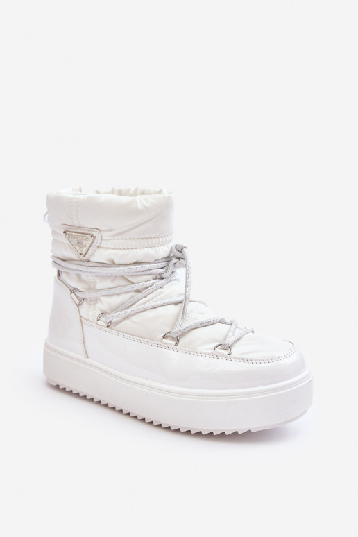 snowboots met plateau en stijlvolle details in witte kleur Fleure snowboots met plateau en stijlvolle details in witte kleur Fleure