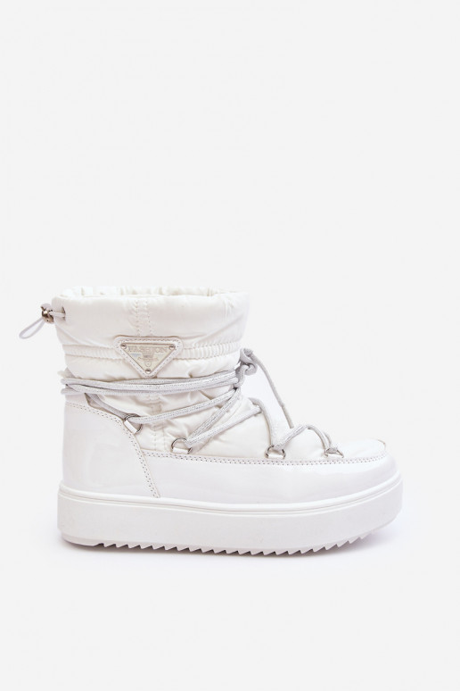 snowboots met plateau en stijlvolle details in witte kleur Fleure snowboots met plateau en stijlvolle details in witte kleur Fleure
