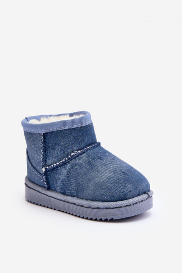 Kinder-Schneestiefel Stiefel mit Glanz in blauer Farbe Sulinne