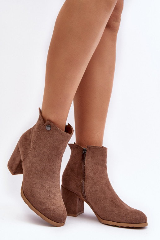 en daim Bottines Selela marron pour femme