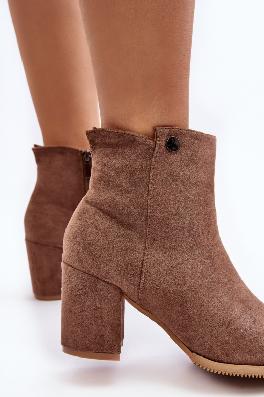 en daim Bottines Selela marron pour femme